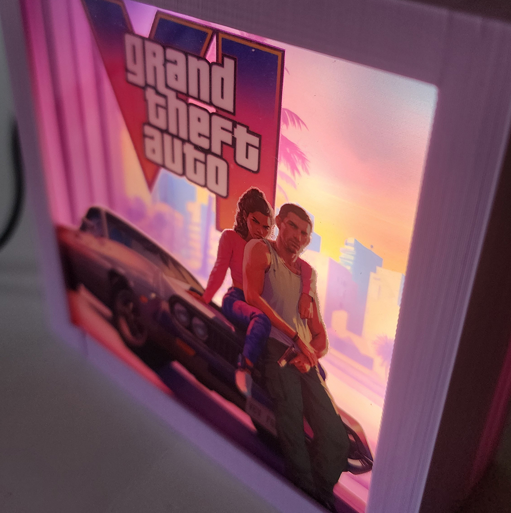 Caja Luminica Escritorio GTA VI CajaLuminica Chica GTA Profundidad