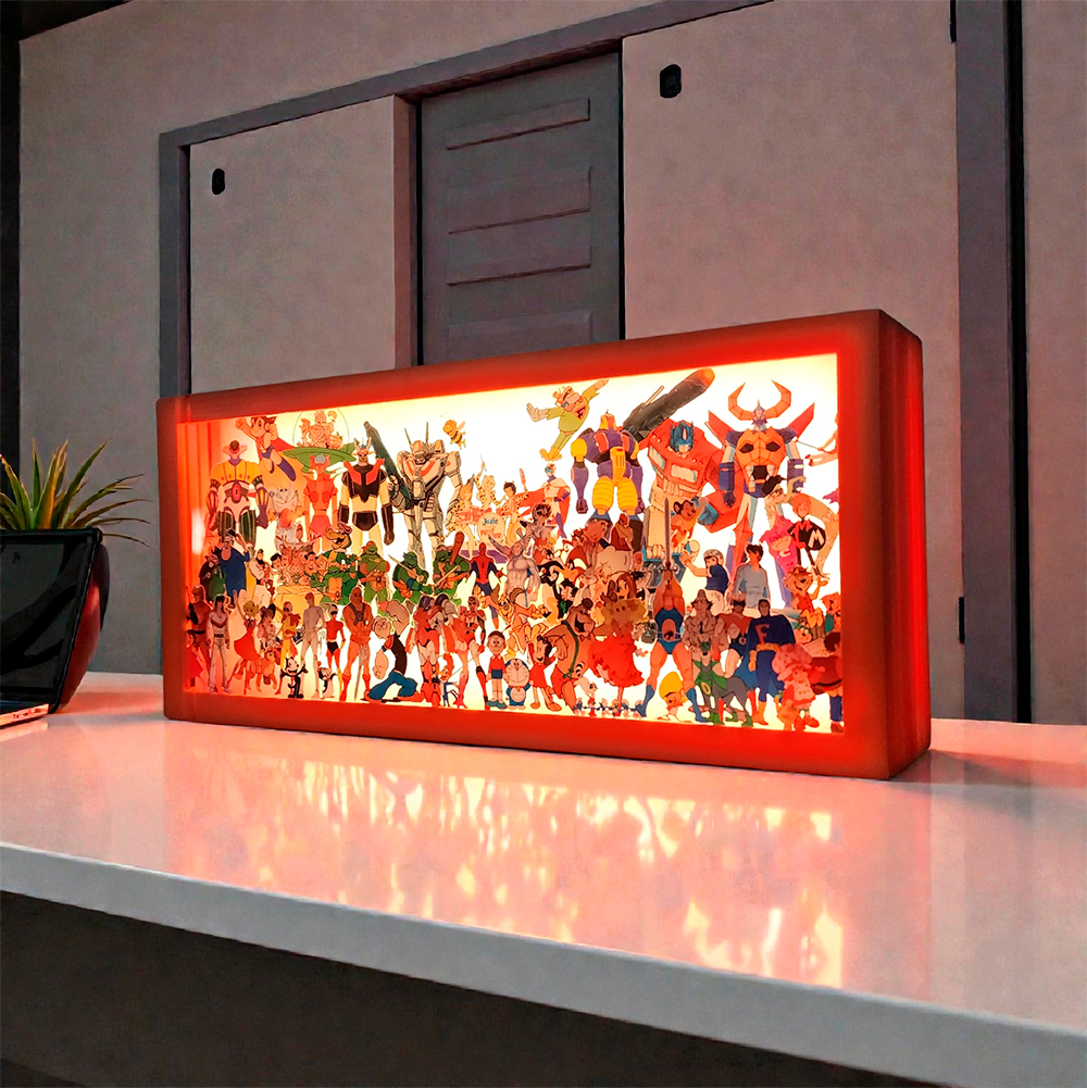 caja luminica escritorio monitos tv 80s caja luminica escritorio monitos tv 80s