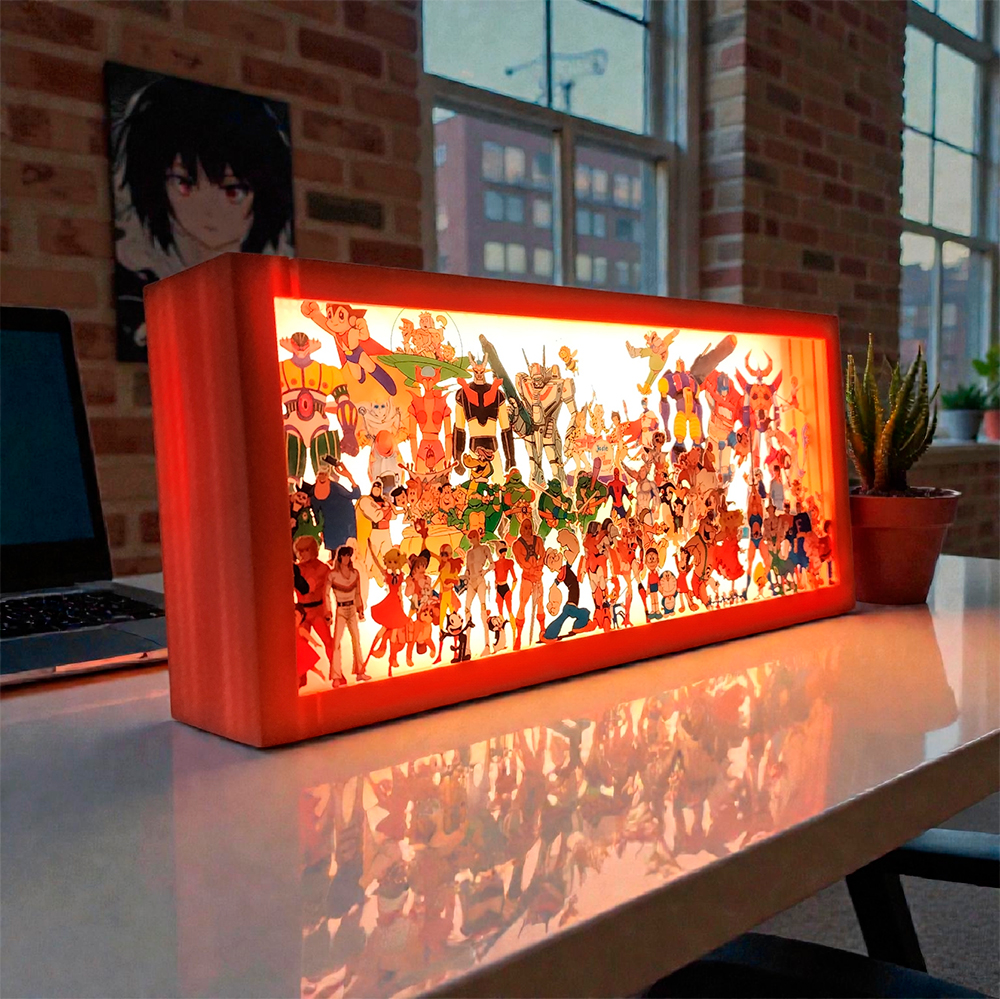 caja luminica escritorio monitos tv 80s caja luminica escritorio monitos tv 80s