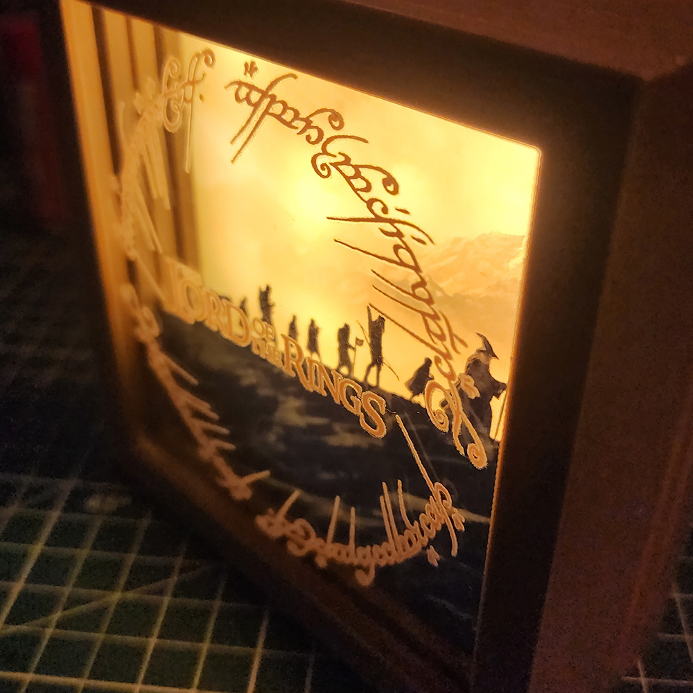 Caja Luminica Escritorio Señor de los Anillos Lords Of The Rings Caja Luminica 2