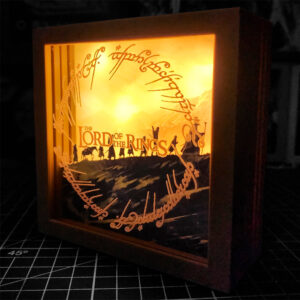 caja luminica escritorio señor de los anillos