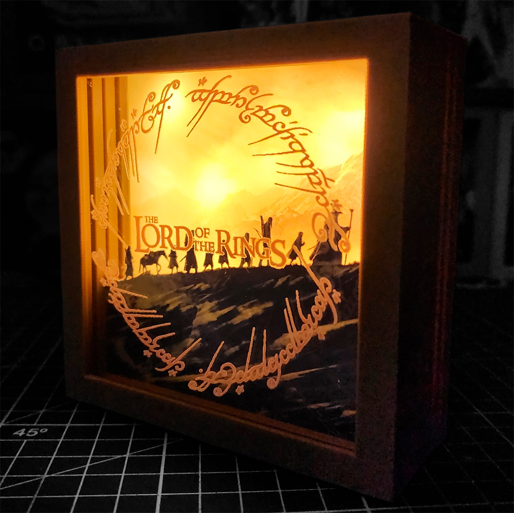 caja luminica escritorio señor de los anillos caja luminica escritorio señor de los anillos