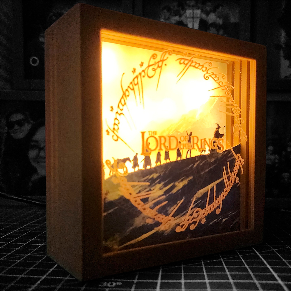 caja luminica escritorio señor de los anillos caja luminica escritorio señor de los anillos