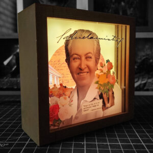 caja luminica escritorio gabriela mistral