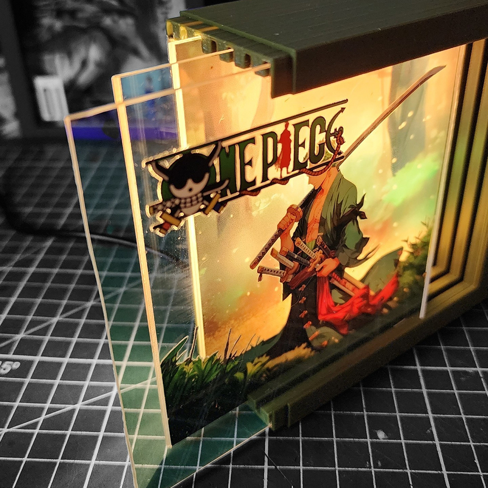Caja Luminica Escritorio One Piece Zoro One Piece Caja Luminica 1