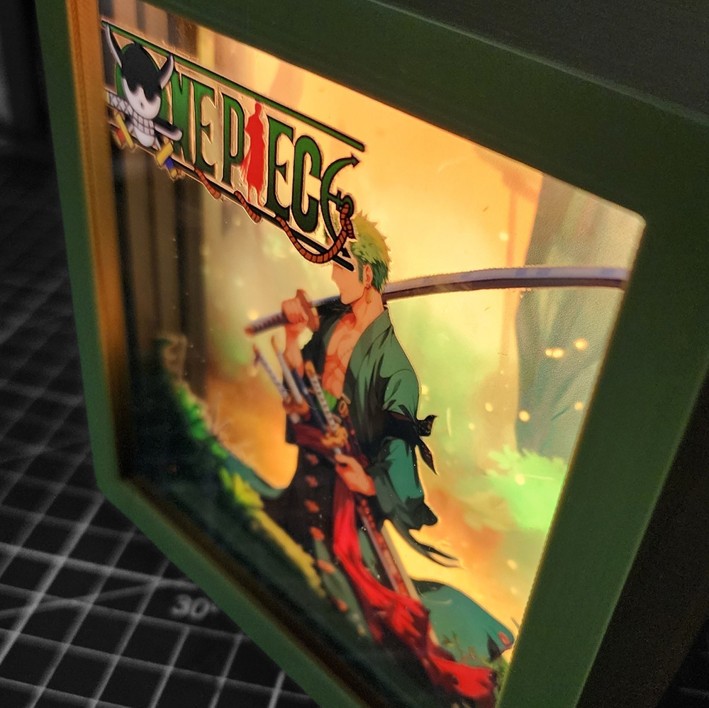Caja Luminica Escritorio One Piece Zoro One Piece Caja Luminica 2
