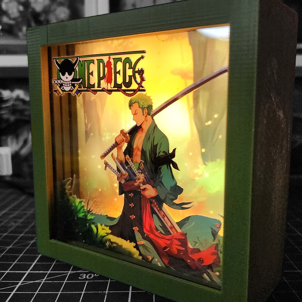 caja luminica escritorio one piece zoro caja luminica escritorio one piece zoro