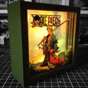 caja luminica escritorio one piece zoro