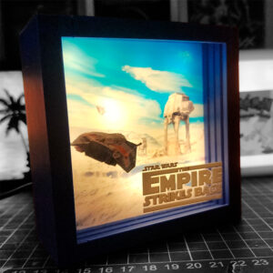 caja luminica escritorio star wars episodio v batalla hoth