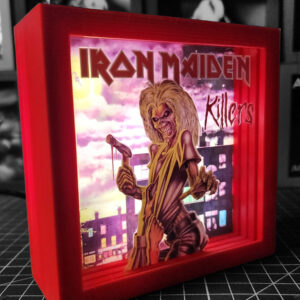 caja luminica escritorio iron maiden killers