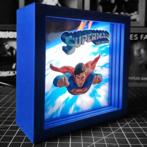 caja luminica escritorio superman 1978
